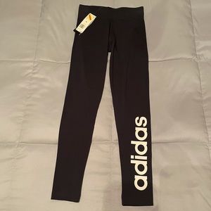 NWT. Adidas. Lightweight navy blue leggings.